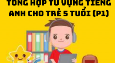 Tổng hợp từ vựng tiếng Anh cho trẻ 5 tuổi (P1)